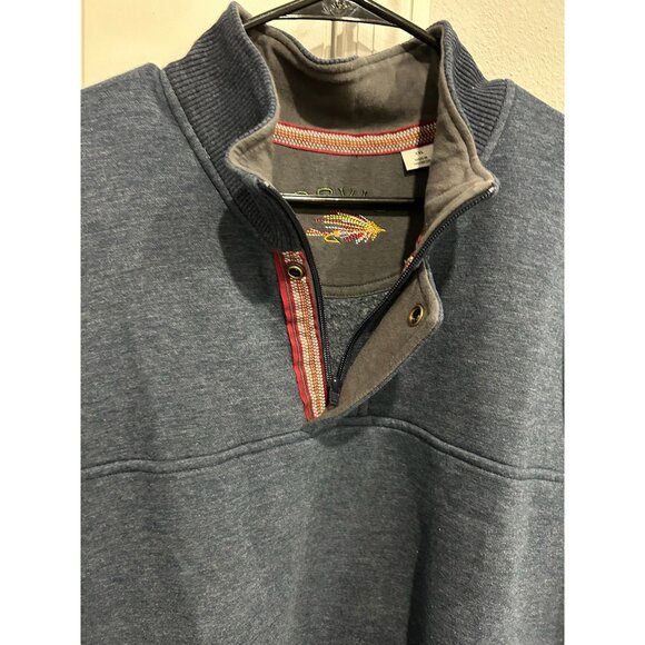Orvis Long Sleeve Mock Neck Quarter Zip Pullover Sweater Blue Size XXL Outerwear - Picture 5 of 11